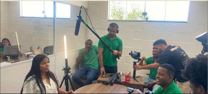 Bastidores da gravação do vídeo institucional da ATI ASPERQD