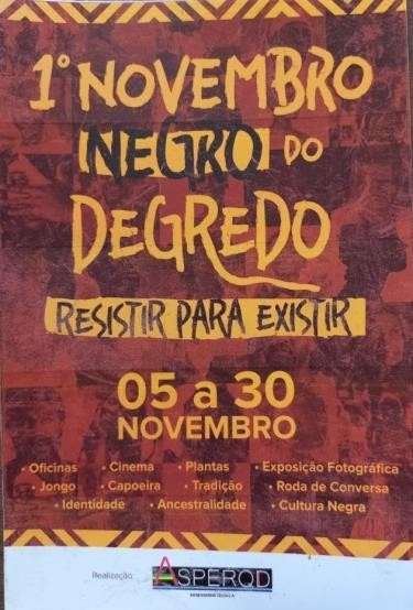Cartaz do 1º Novembro Negro do Degredo, Resistir para Existir