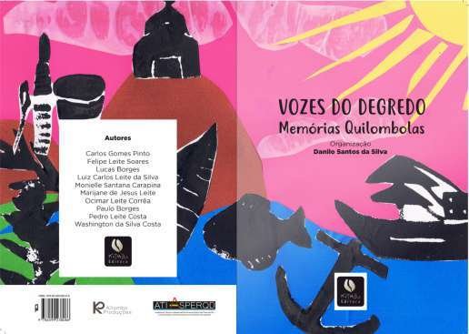 Capa e contracapa do livro Vozes do Degredo, com a relação de autores