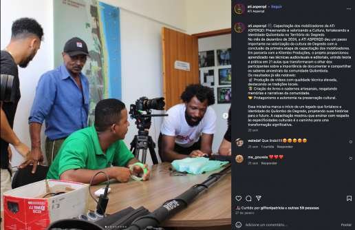 Oficina de produção cinematográfica com os mobilizadores da ATI-ASPERQD