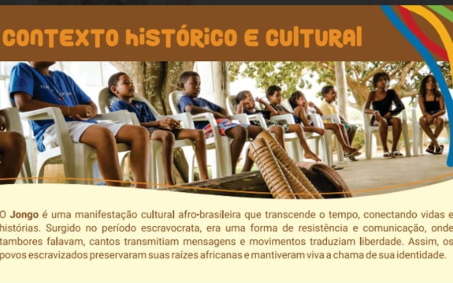Página Contexto Histórico e Cultural do Portfólio do Jongo Mirim