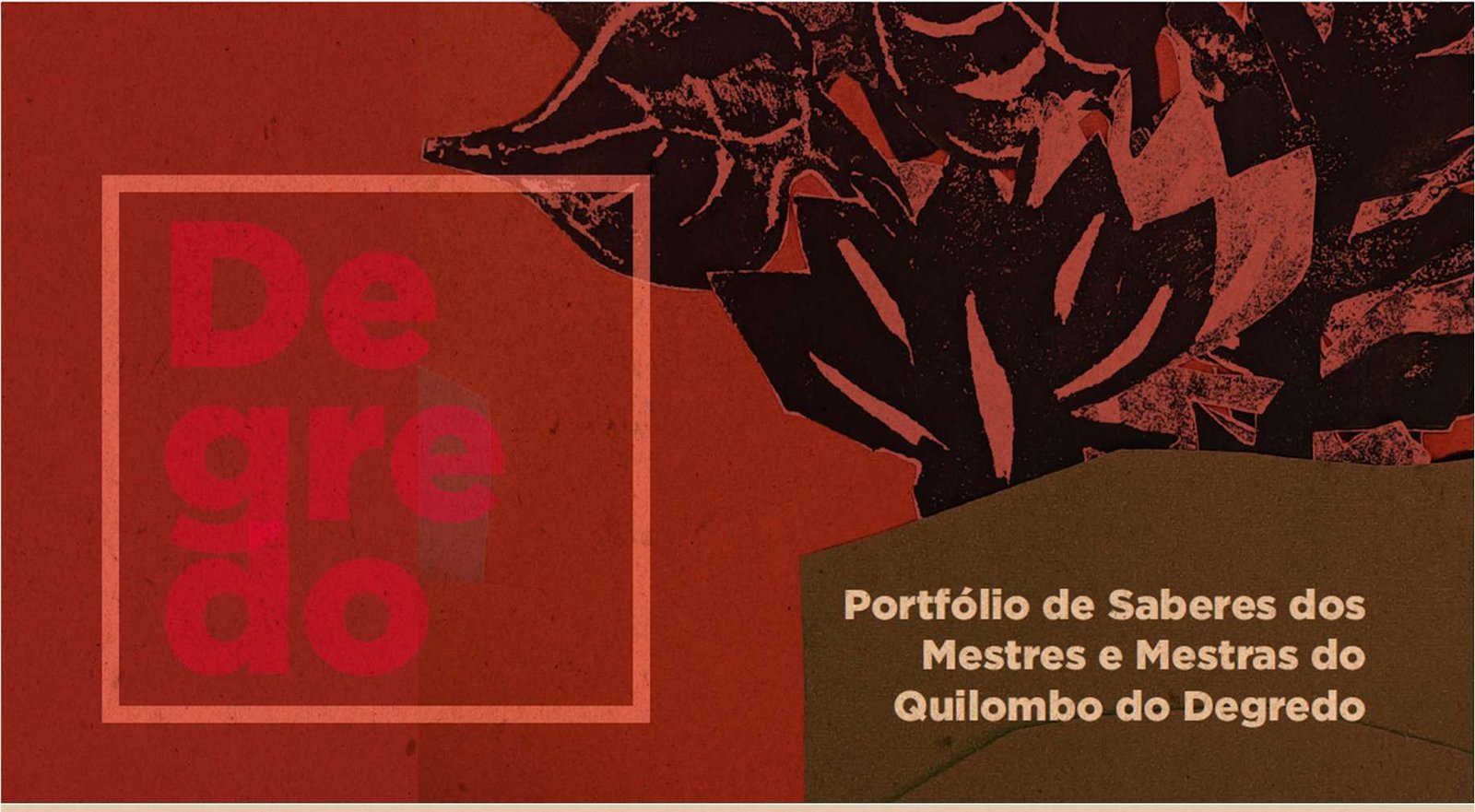 Capa do Portfólio de Saberes dos Mestres e Mestras do Quilombo do Degredo